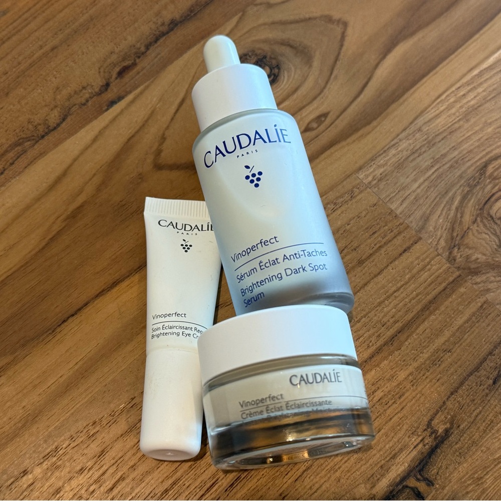 Caudalie Vinoperfect Brightening Dark Spot, Moisturizer Duo, and Eye Cream